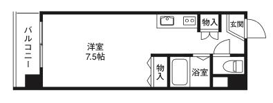 HOMEY 1ST(1K/2階)の間取り写真