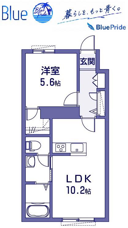 パークテラス西鎌倉(1LDK/1階)の間取り写真