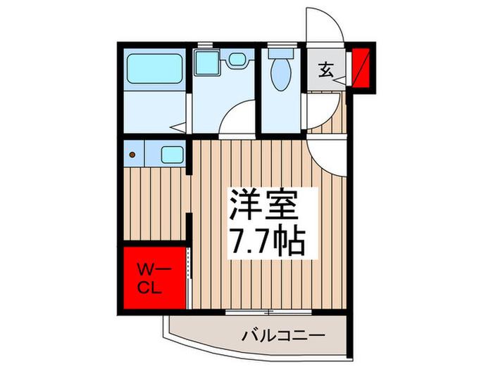 セレーヌ朝霞台(ワンルーム/2階)の間取り写真