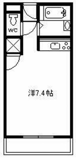 ユートピア若葉(1K/7階)の間取り写真
