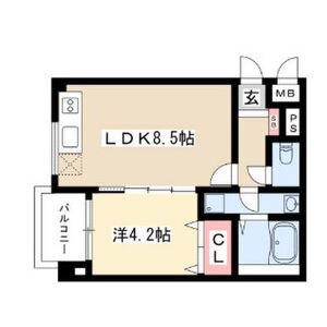 HISTORY則武(1LDK/1階)の間取り写真