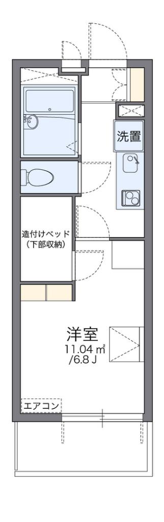 レオパレスレヴェルベールV(1K/3階)の間取り写真