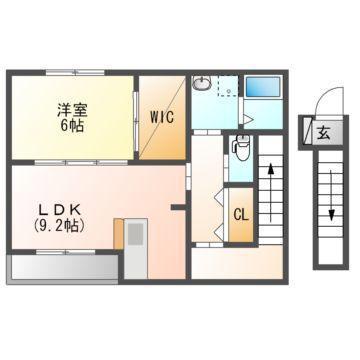 OCTO CASA OMACHI Ⅱ(1LDK/2階)の間取り写真