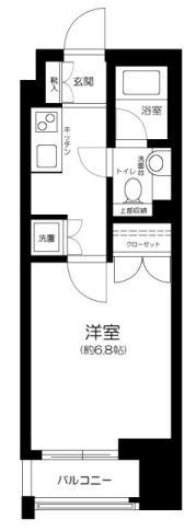 パレステュディオ麹町(1K/12階)の間取り写真