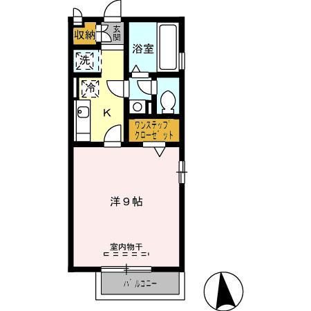 ロイヤルコーポ井芹(1K/1階)の間取り写真