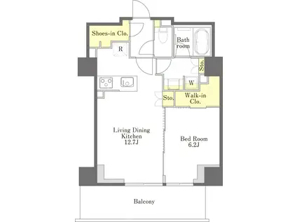 プライムメゾン江古田の杜ウエスト(1LDK/4階)の間取り写真