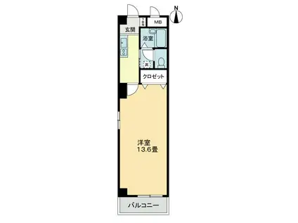 フィネスFUTAMI(1K/2階)の間取り写真