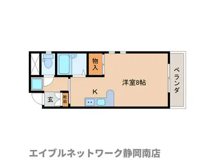 スペース21-M(ワンルーム/3階)の間取り写真