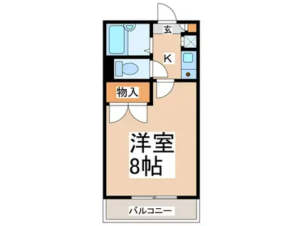 菊池壱番館(1K/2階)の間取り写真