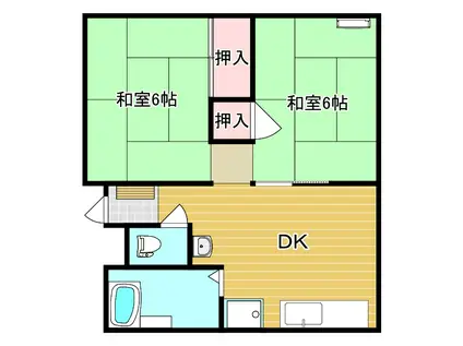 昭和台ハイツ(2DK/3階)の間取り写真