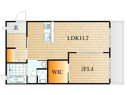 GRANTAGE下関(1LDK/3階)の間取り写真