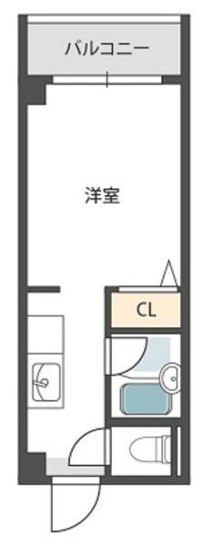 シティライフエステート難波南(1K/11階)の間取り写真