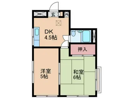 第3荒木ビル(2DK/3階)の間取り写真