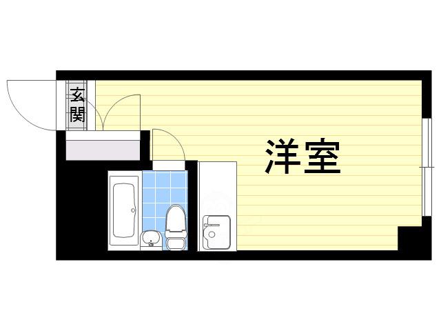 苅田ハイツ(ワンルーム/3階)の間取り写真