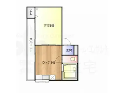 ST山本(1DK/2階)の間取り写真