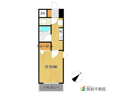 ハイラーク花畑駅前(1K/5階)の間取り写真