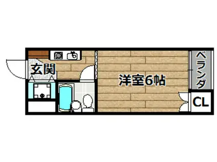 芥川グリーンハイツ(1K/1階)の間取り写真