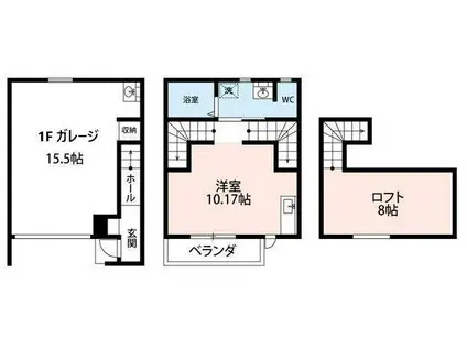 TODA BASE(ワンルーム/1階)の間取り写真