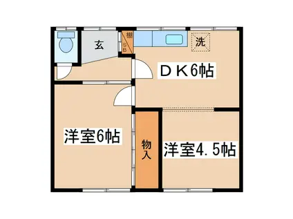 吉田マンション(2DK/2階)の間取り写真