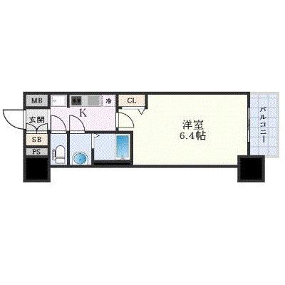 プレサンス新大阪ジェイズ(1K/4階)の間取り写真