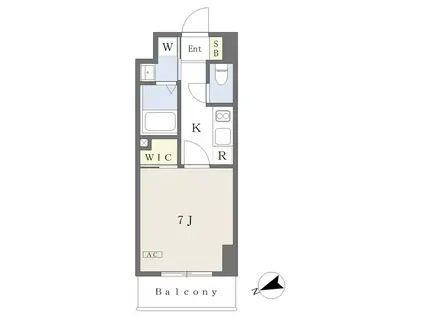 プレイズシード大曽根(1K/10階)の間取り写真