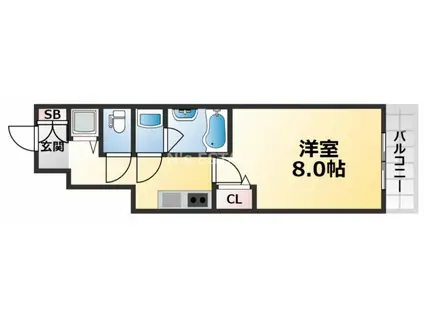 ラフィーネ神戸 ノース WING(1K/1階)の間取り写真