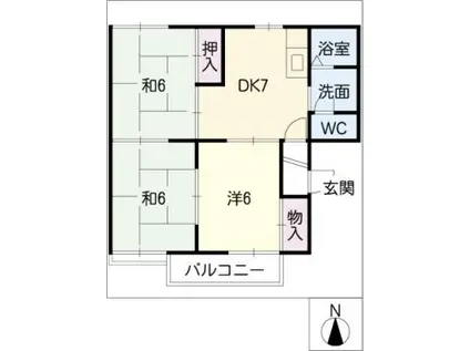 ファミールこの(3DK/1階)の間取り写真