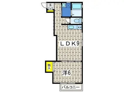 高梨アパート(1LDK/2階)の間取り写真