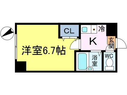 エフレジデンス17番館(1K/1階)の間取り写真