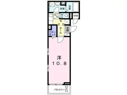 パティオ(1K/1階)の間取り写真