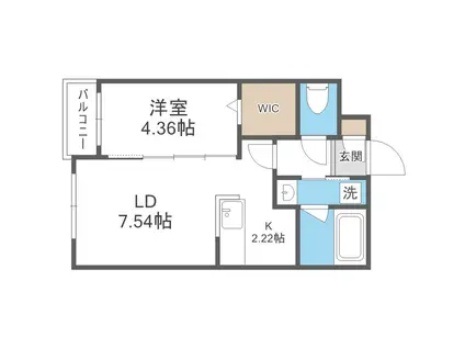 ESPOIR 本郷(1LDK/3階)の間取り写真