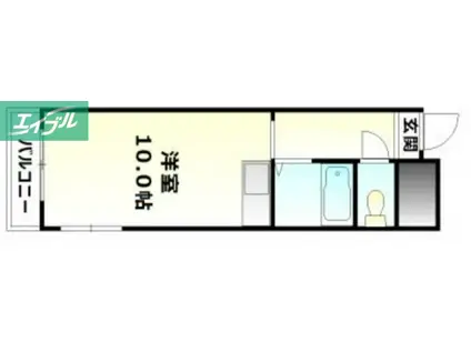 ふぁみーゆ旭川(ワンルーム/3階)の間取り写真