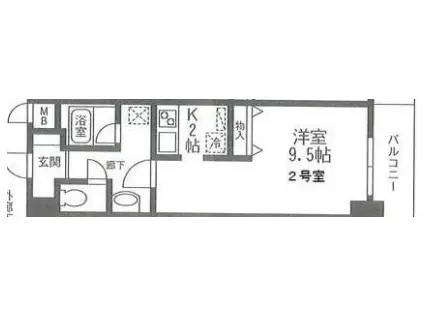 ヴォーンバール日吉(1K/1階)の間取り写真