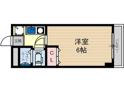 マンションソレーユ(1K/7階)の間取り写真