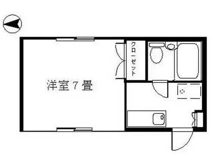 コーポ高徳(1K/2階)の間取り写真