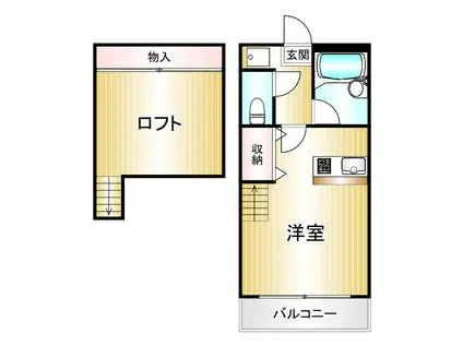 ロワジール貫井C(ワンルーム/1階)の間取り写真
