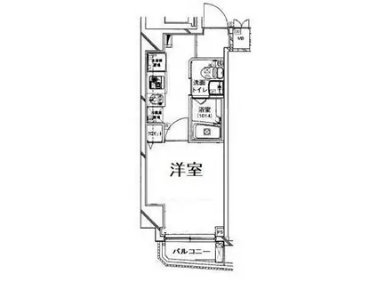 クレイシア西蒲田(1K/8階)の間取り写真