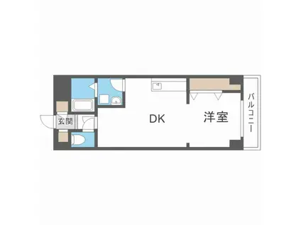 GRATIA グラーティア(1DK/8階)の間取り写真