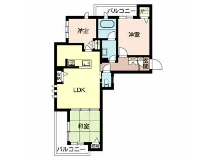 グラン フローラ(3LDK/2階)の間取り写真