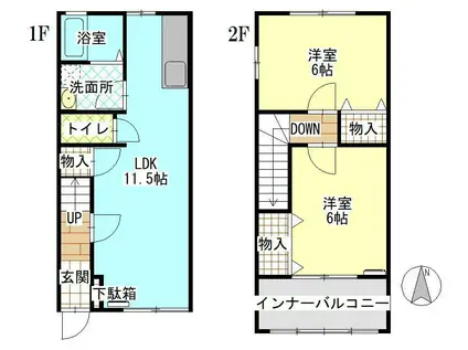 ラフォレスタ(2LDK/1階)の間取り写真