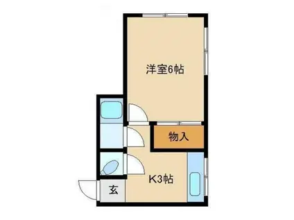 麗月荘(1K/2階)の間取り写真