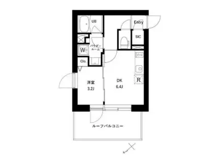 JMFレジデンス新板橋(1DK/5階)の間取り写真