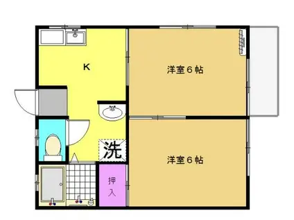 シャトーイン・プラザ(2K/2階)の間取り写真