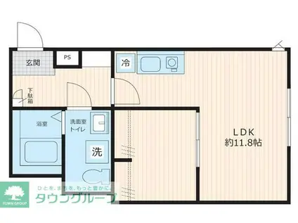 マイレジデンス上尾II(1LDK/3階)の間取り写真