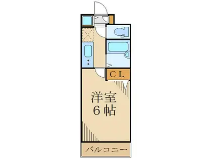 スカイコート都立家政イースト(1K/5階)の間取り写真