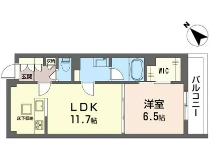フェリシード野沢(1LDK/1階)の間取り写真