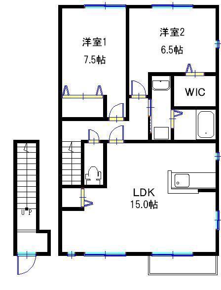 コンフォート大島IV(2LDK/2階)の間取り写真