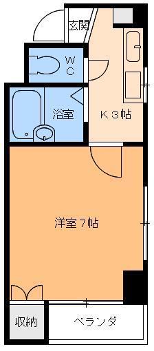 セピアハイツ(1K/5階)の間取り写真