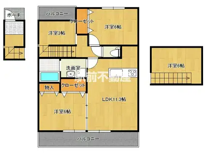 PASSO AVANTI(3LDK/2階)の間取り写真