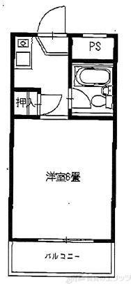 コーポ大栄(1K/4階)の間取り写真